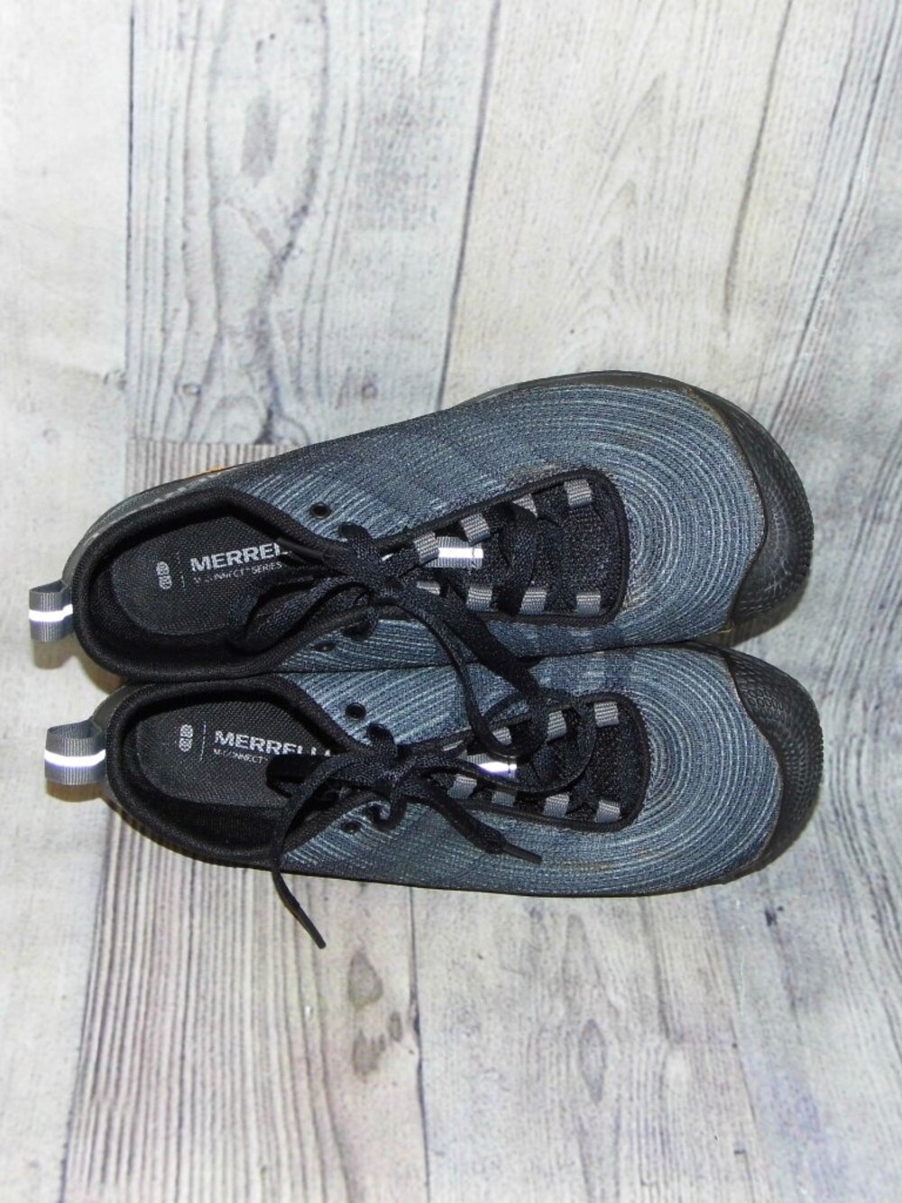 MERRELL Vapor Glove 2 Black/Castle Rock Barefoot Sneakers Womens Size 8 - Picture 6 of 9